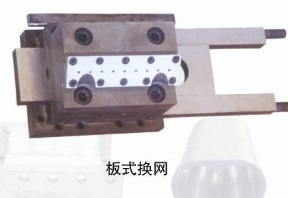 Hydraulic plate-type screen changer for melt filtration