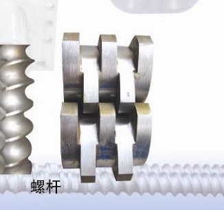 Kneading and conveying screw elements for a co-rotating extruder