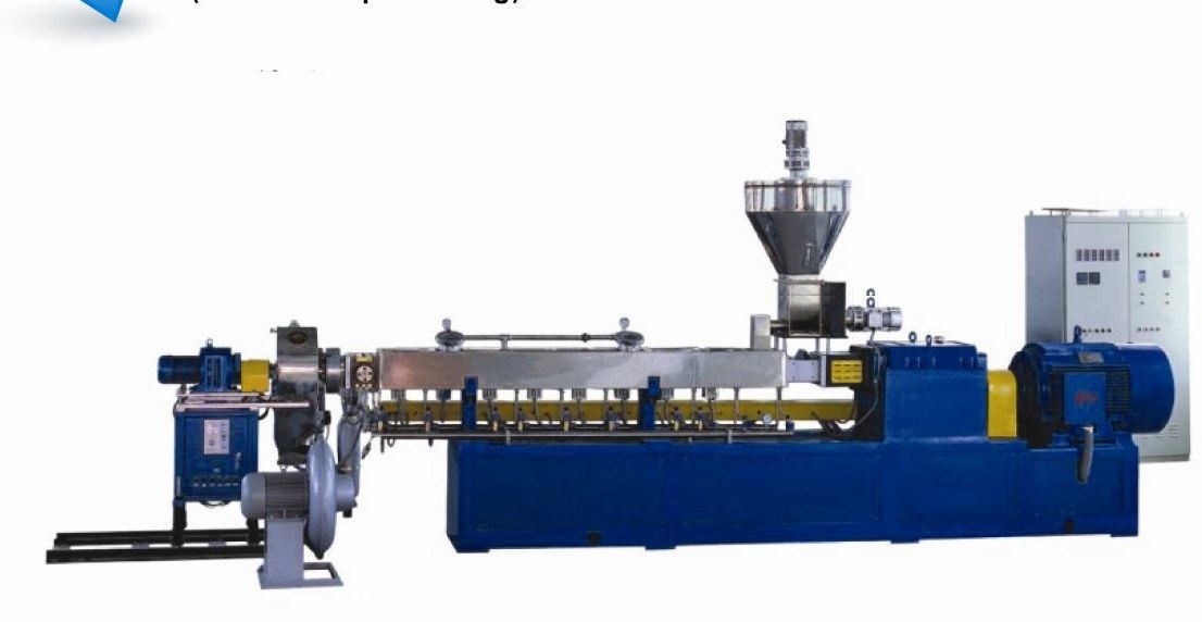 SJSH twin-screw extruder with air-cooled hot-face pelletizer and control cabinet