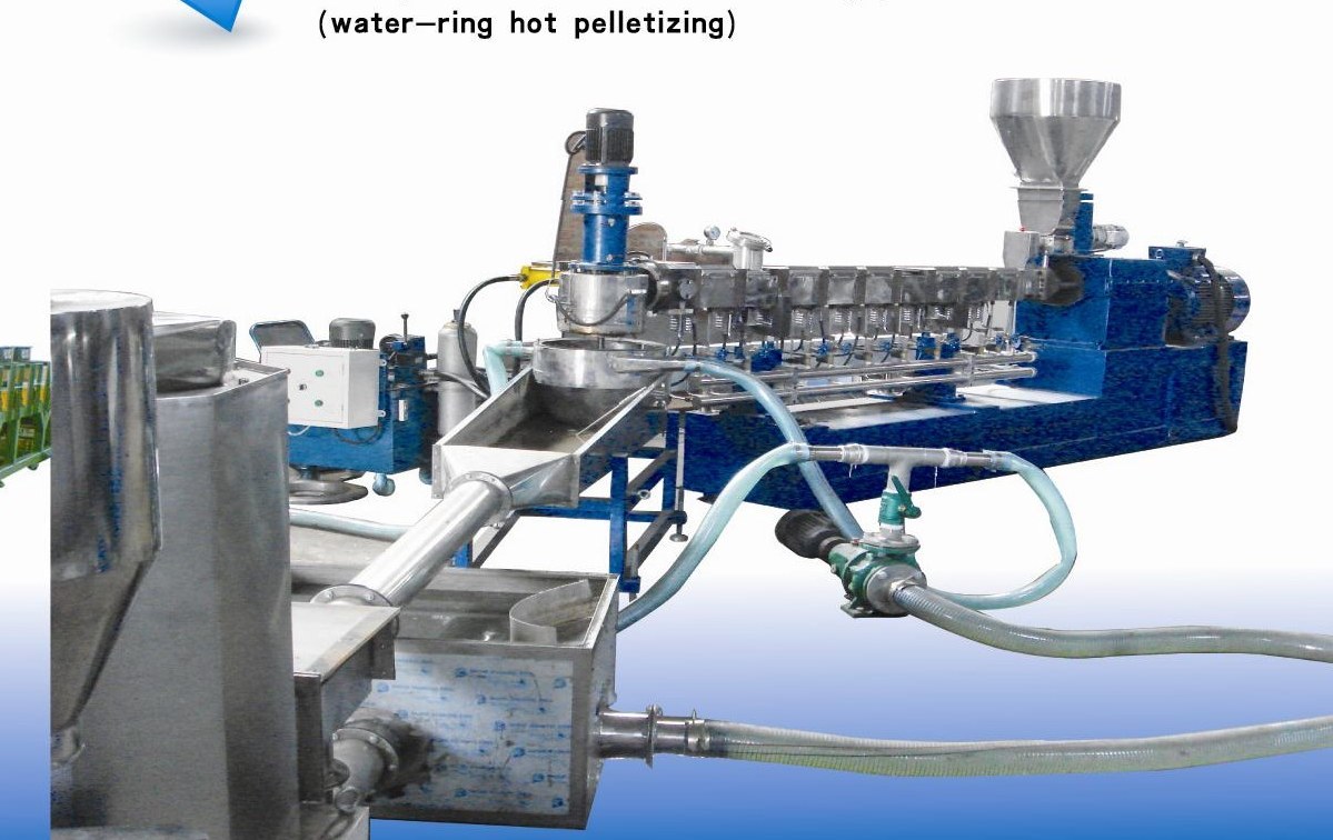 SJSH twin-screw extruder with water-ring die-face pelletizer