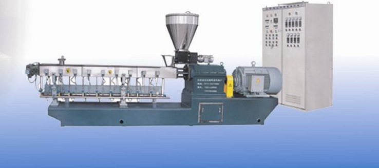 SJSH co-rotating twin-screw extruder with feeder and control cabinet